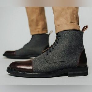 Taft Men’s The Jack Boots Grey/Oxblood Size 
EU 45/US 12